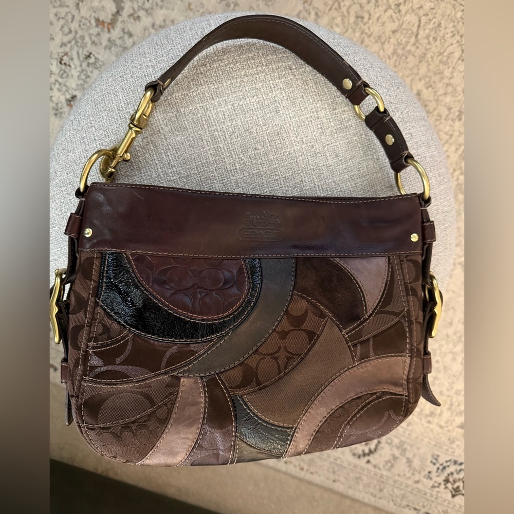 Authentic Coach Zoe Patchwork Purse